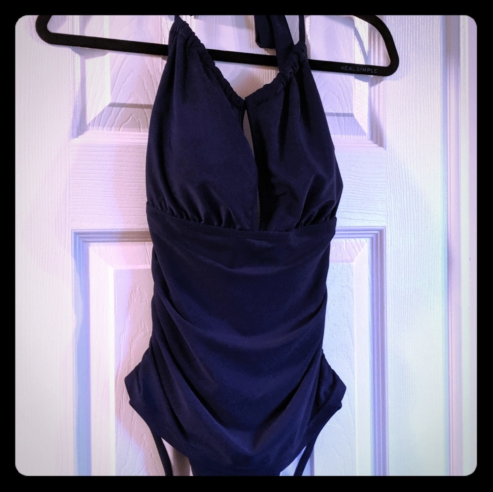 One Piece Navy Swimsuit